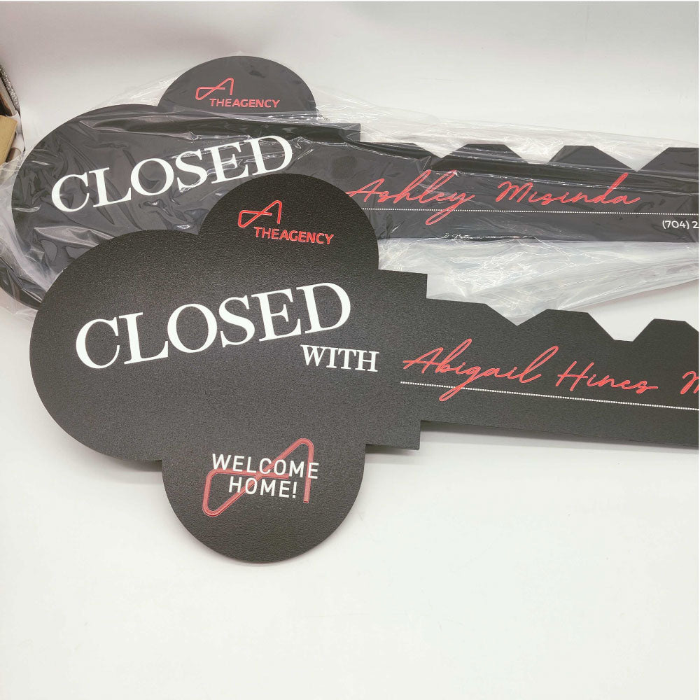 Black Key Sign "Closed with"