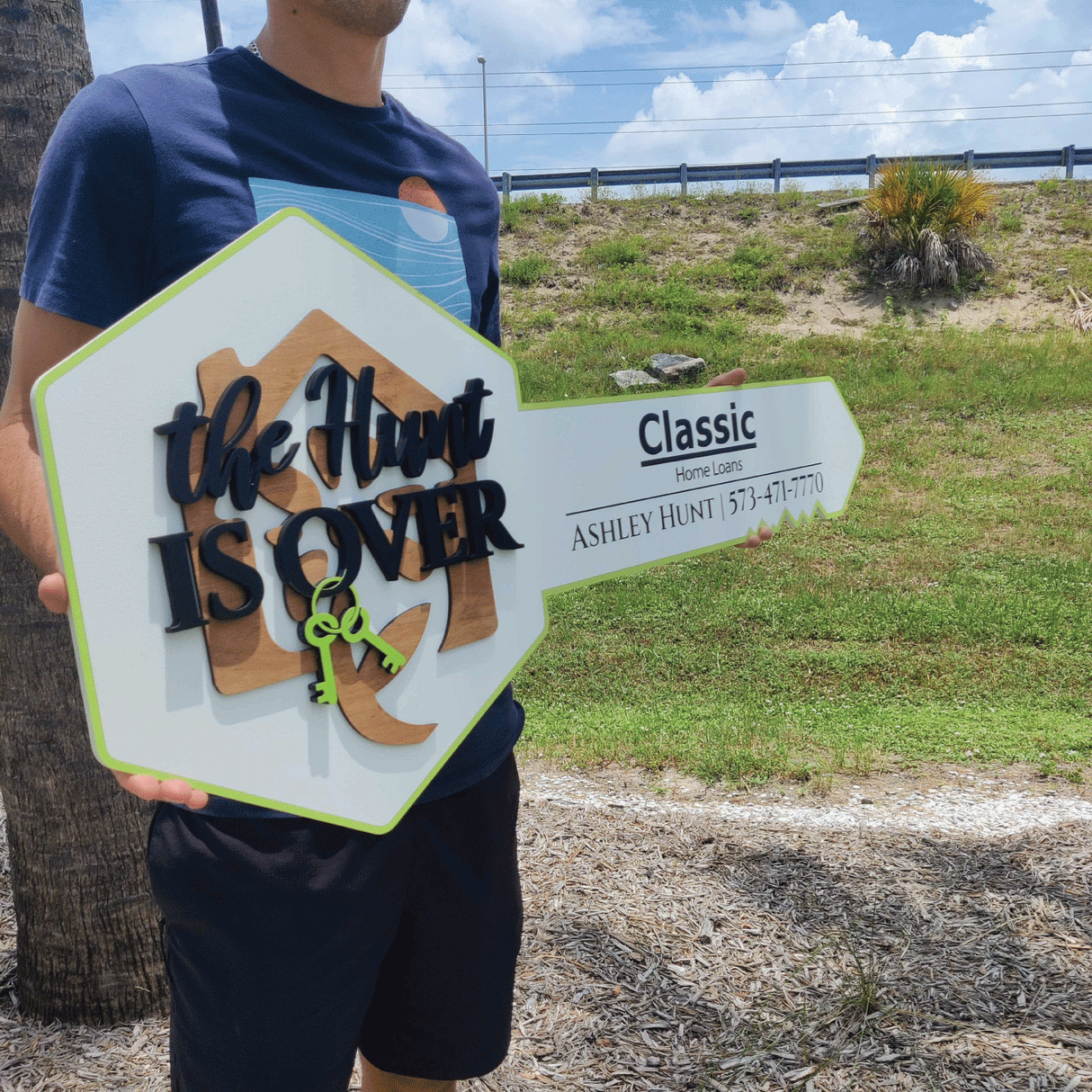 The Hunt is Over Sign