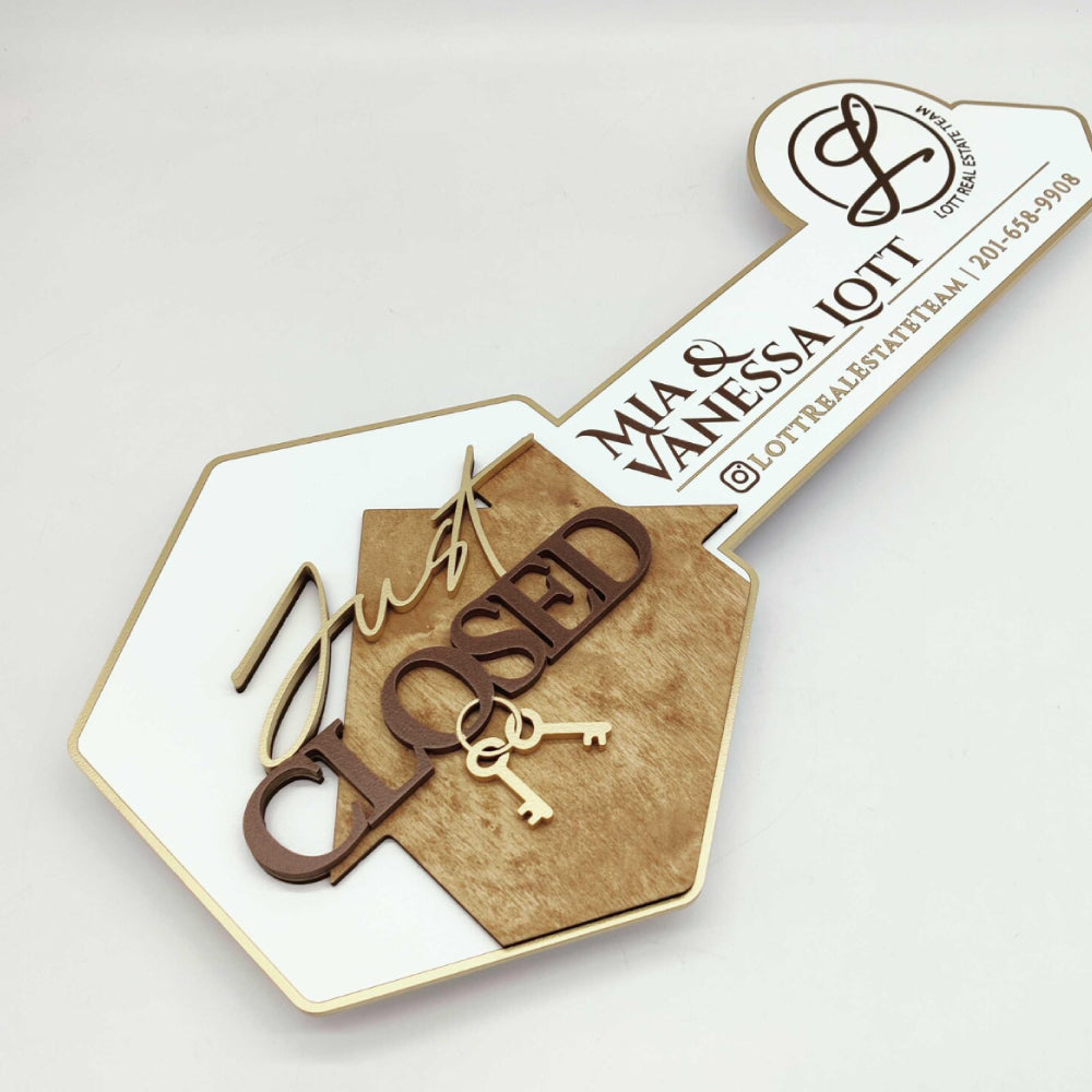Just Closed Realtor Sign with Bronze & Logo