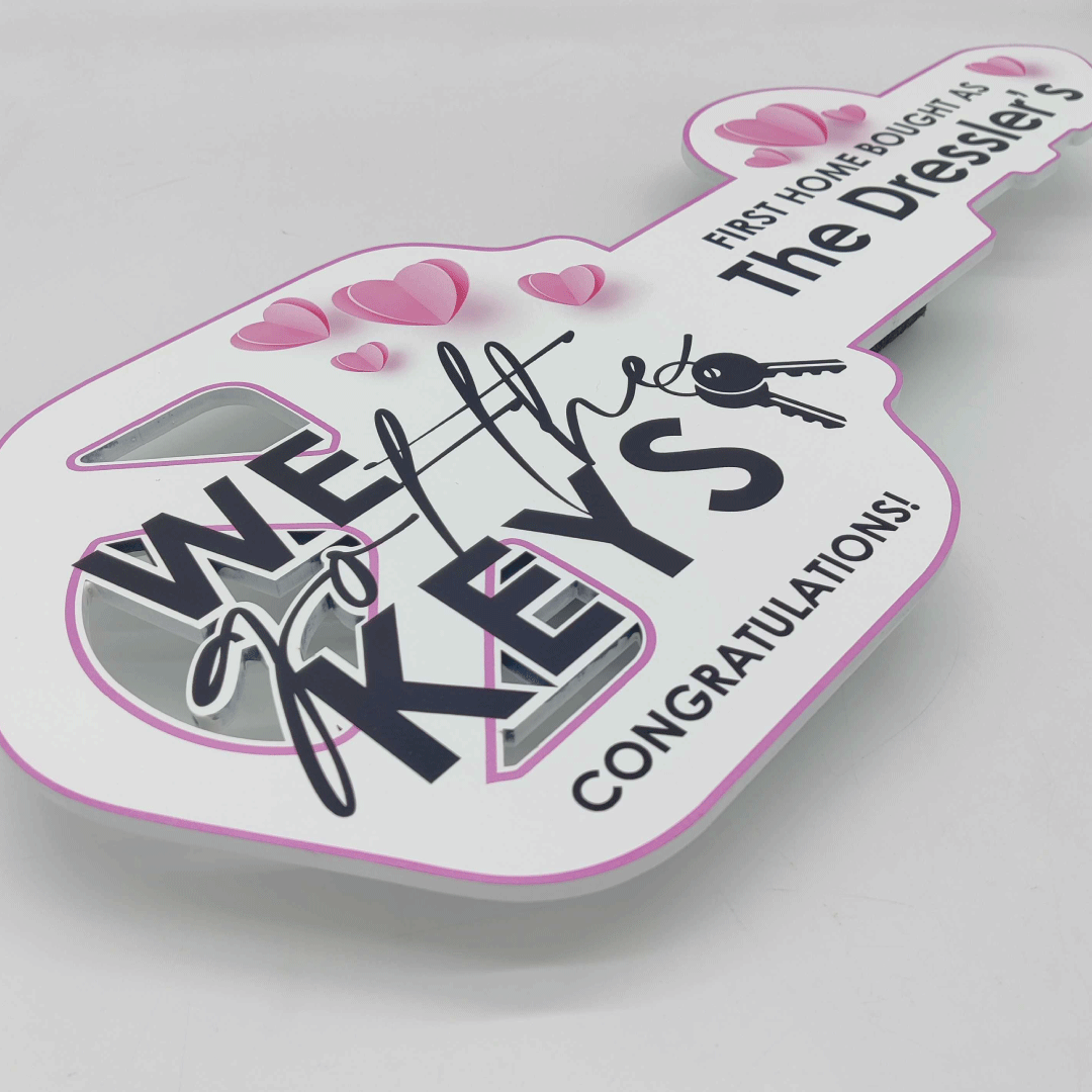 We got the keys with cute hearts