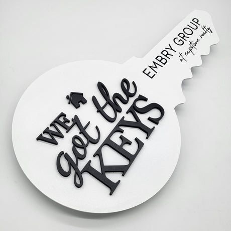 «We've Got The Keys» Round Key Minimalistic - Real Estate Store