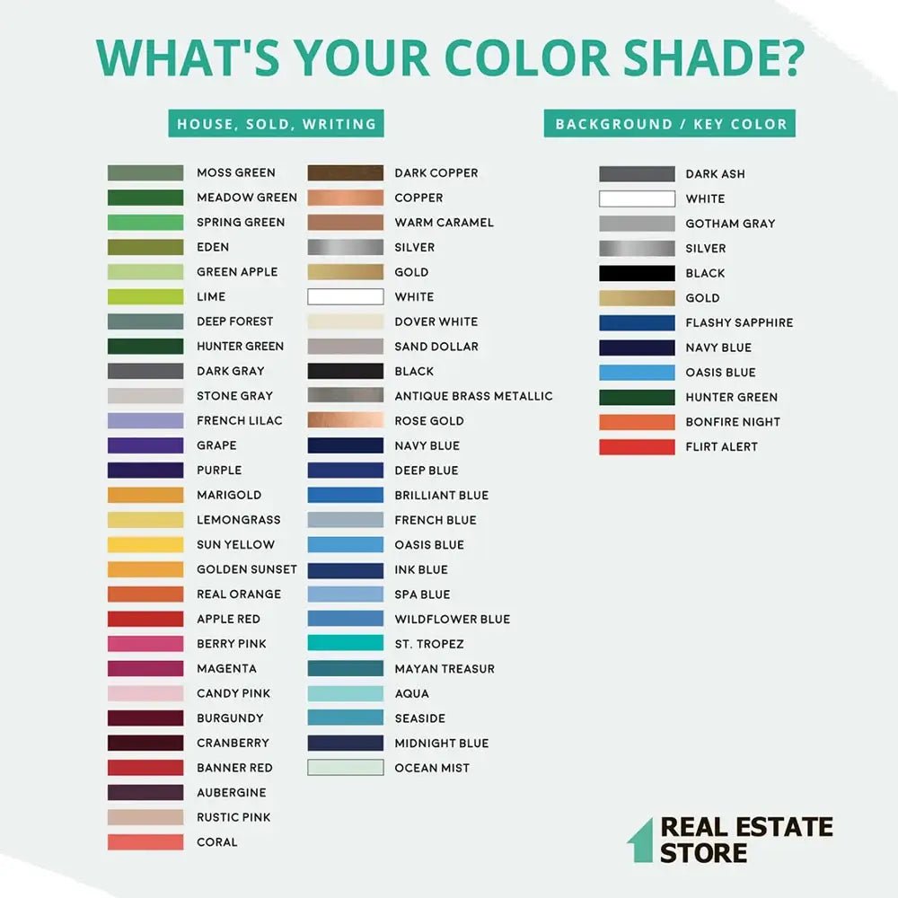 White Round Key Shaped "Vendu" - Real Estate Store