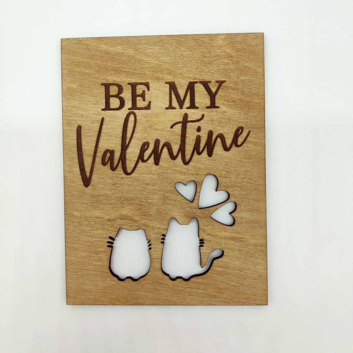 Wooden Card for Valentine's Day «BE MY Valentine» - Real Estate Store