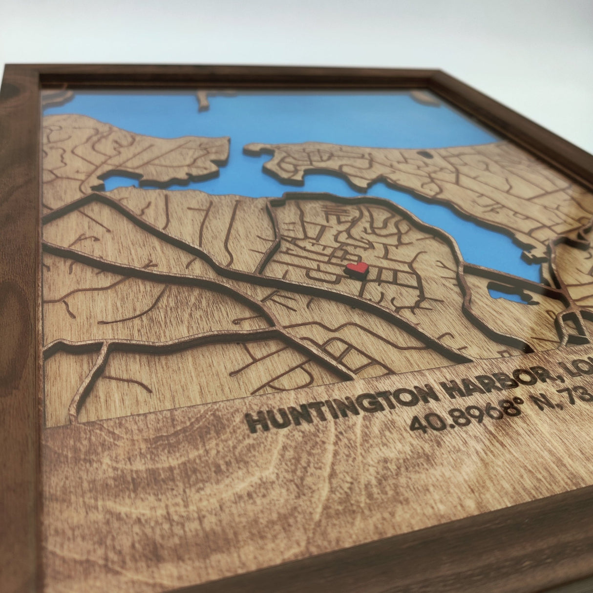 Wooden Map of any City in the World - Real Estate Store