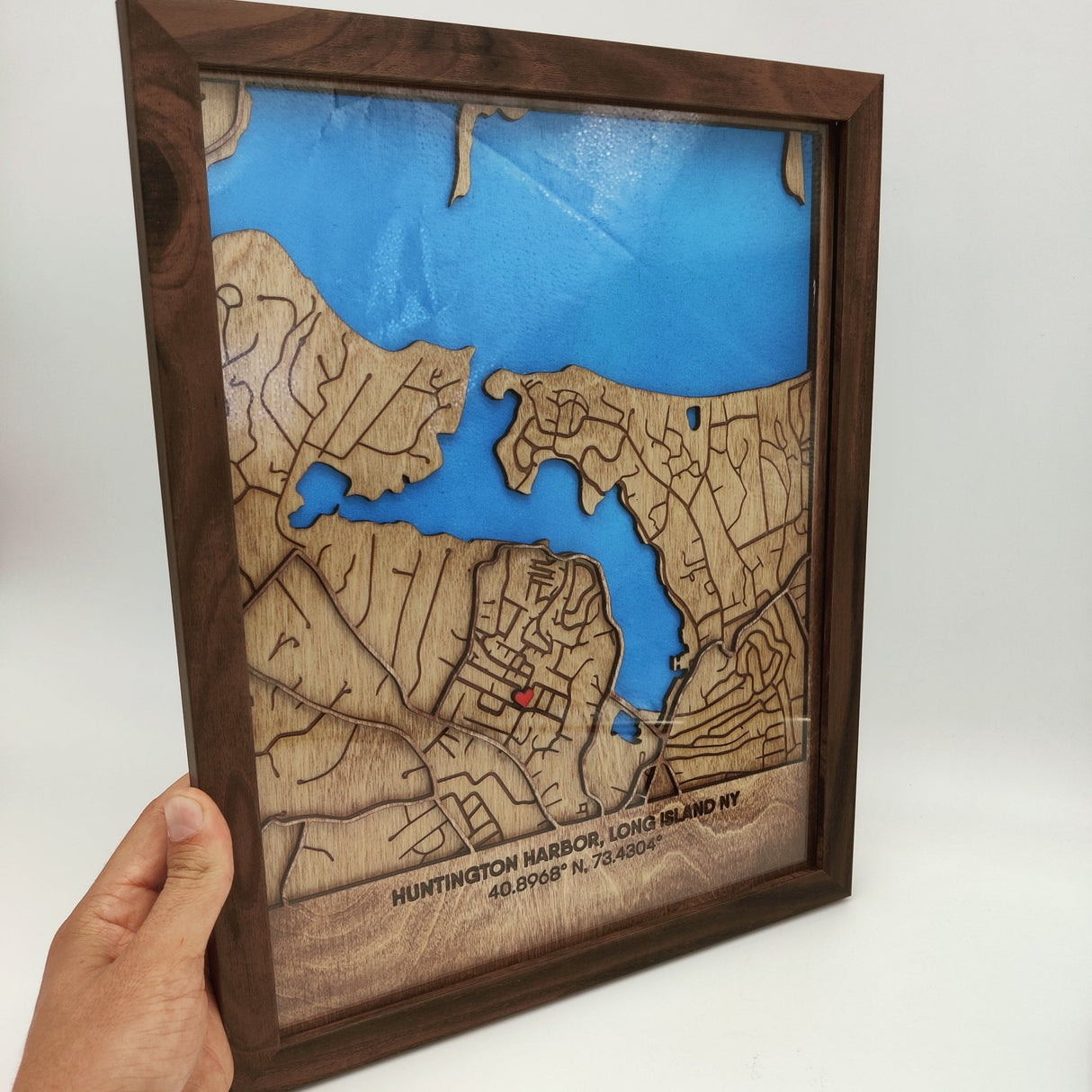 Wooden Map of any City in the World - Real Estate Store
