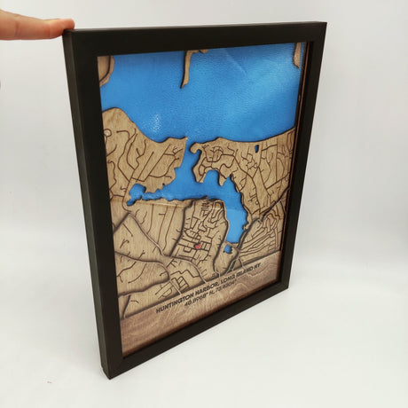 Wooden Map of any City in the World - Real Estate Store
