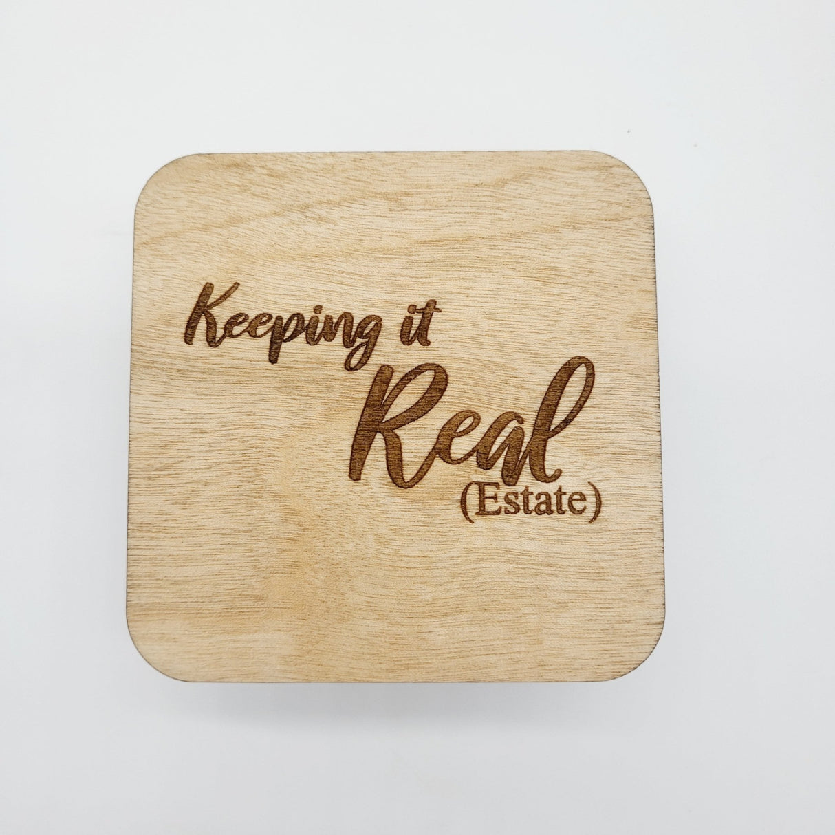 «Wooden Real Estate Coasters» - 4pc - Real Estate Store