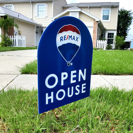 Yard Sign «Arched REMAX Open House Sign»‎ - Real Estate Store