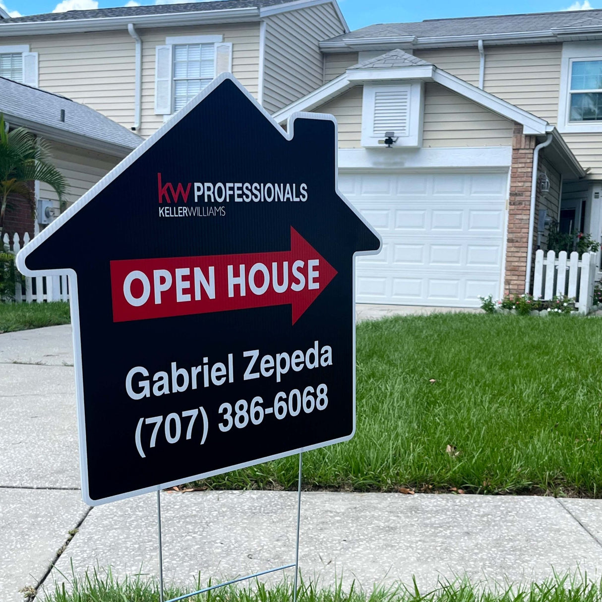 Yard Sign House Shaped Sign - Real Estate Store