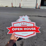 Yard Sign Open House Sign Multiple Houses Shape - Real Estate Store