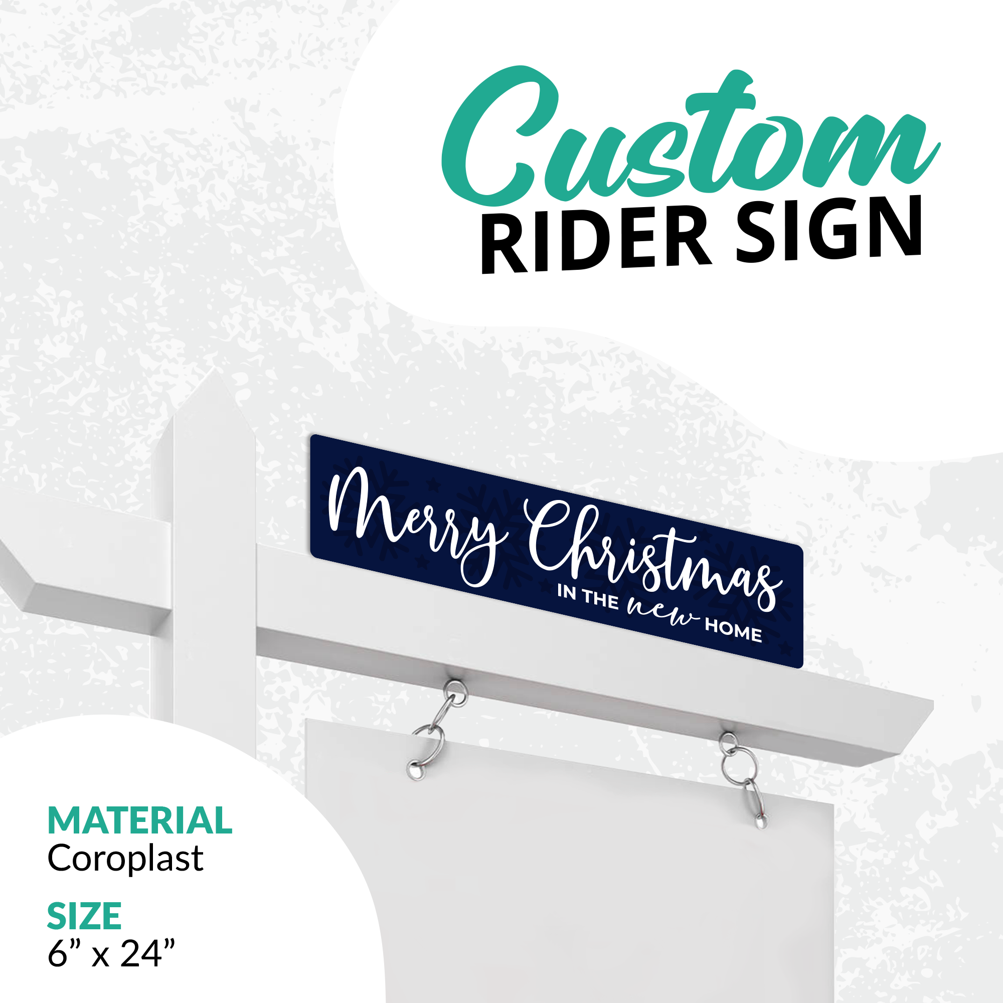 6x24 Come On In Blue & White Real Estate Rider Sign Buy 1 - Foto 9