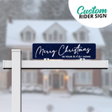 Realtor Rider Sign "Merry Christmas"