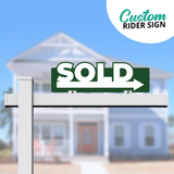 Hunter Green Realtor Rider Sign "Sold"