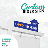 Realtor Rider Sign "Open House eXp"