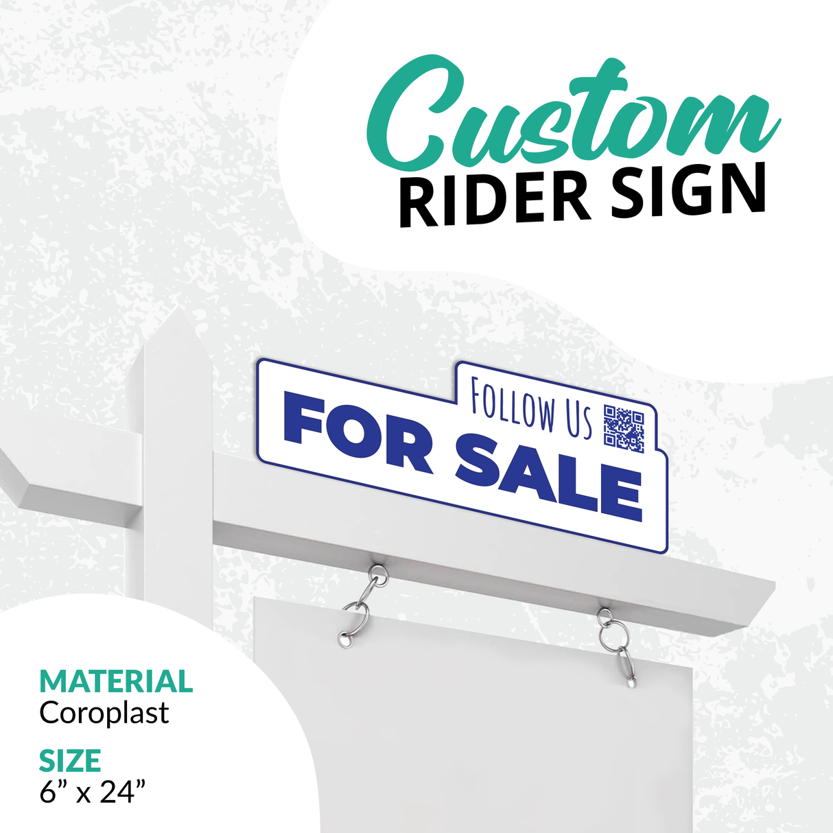 Realtor Rider Sign "For Sale"