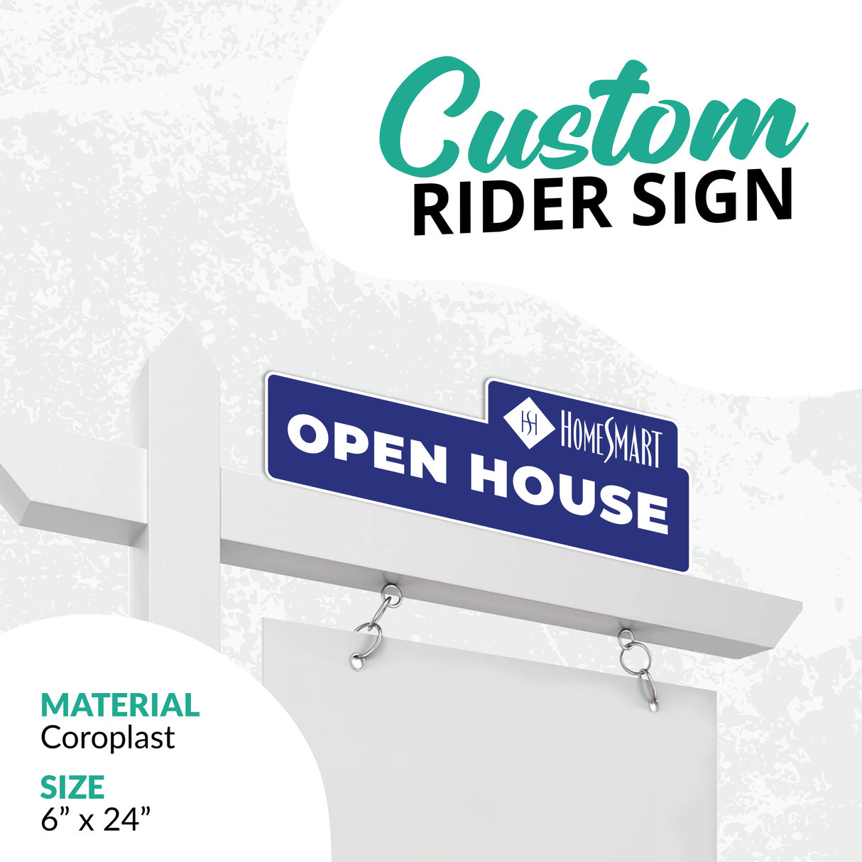 Rider Sign "Open House HomeSmart"