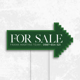 Green Arrow Sign "For Sale"