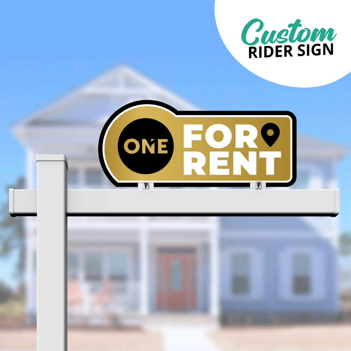 Rider Sign "For Rent One"