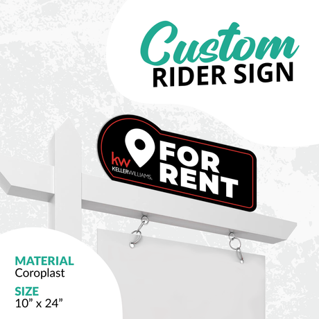 Rider Sign "For Rent Kw"