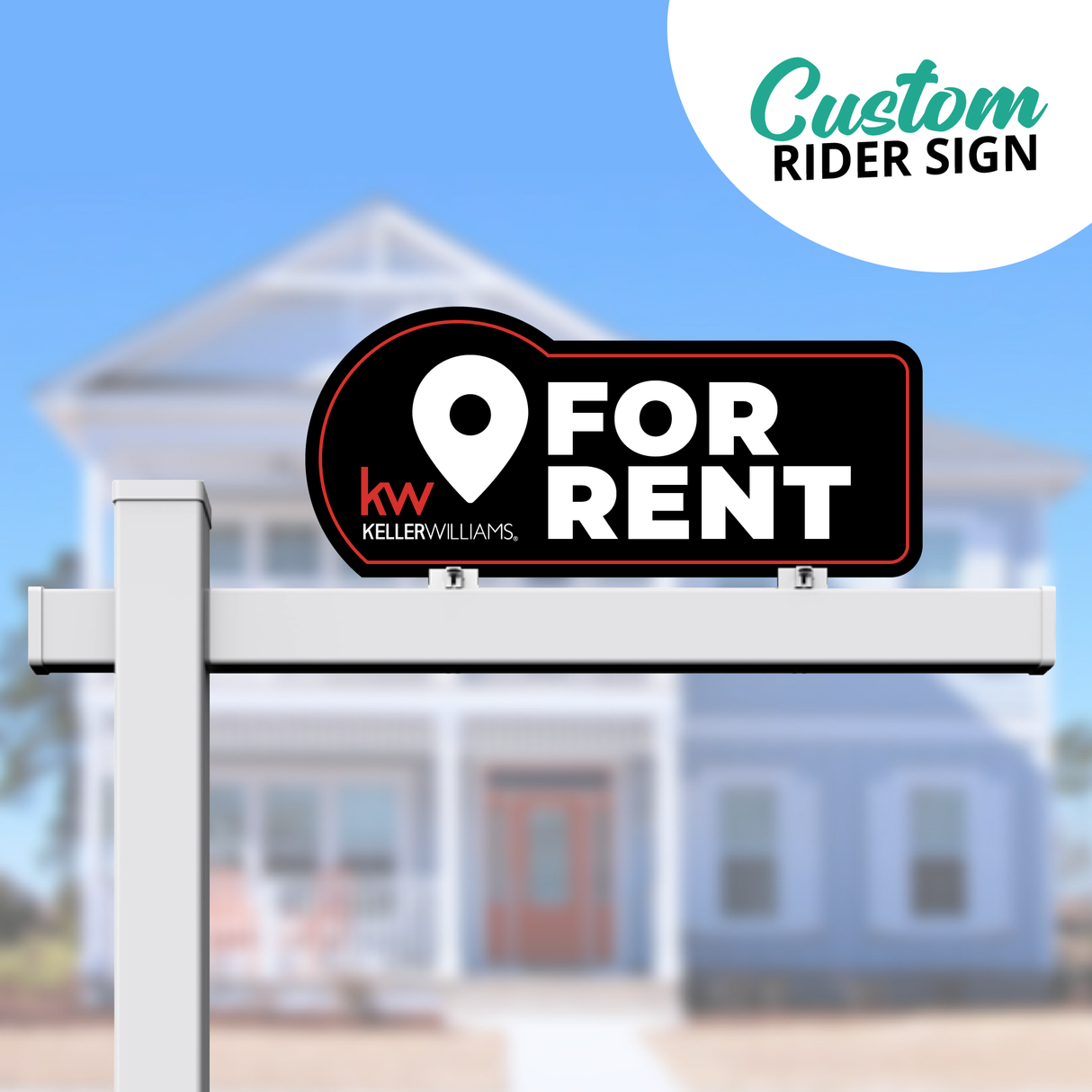 Rider Sign "For Rent Kw"