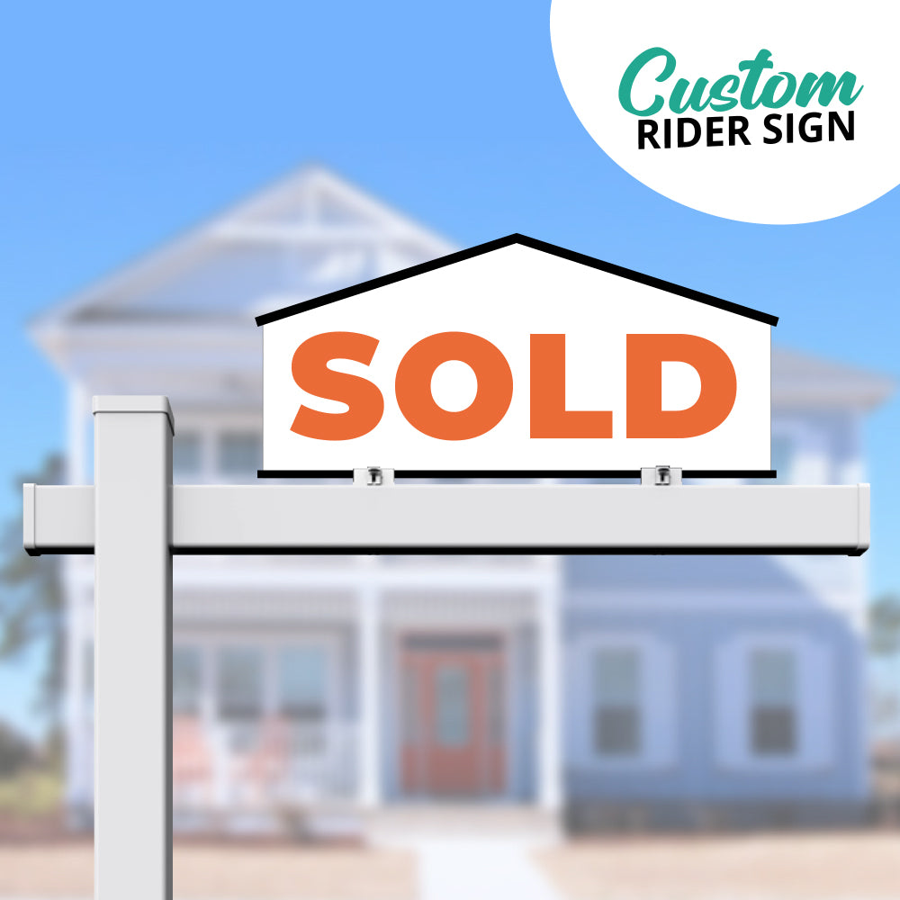 Real Estate Sign Rider "Sold"