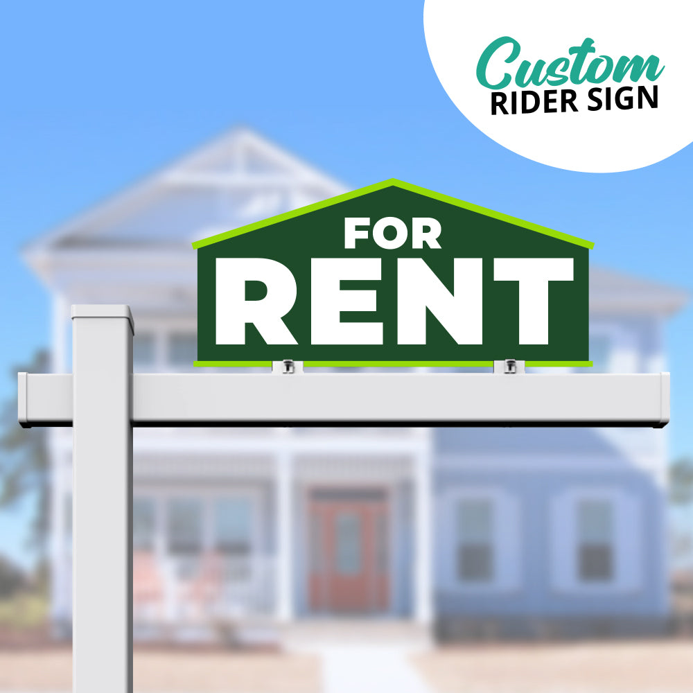 Real Estate Sign Rider "for Rent"