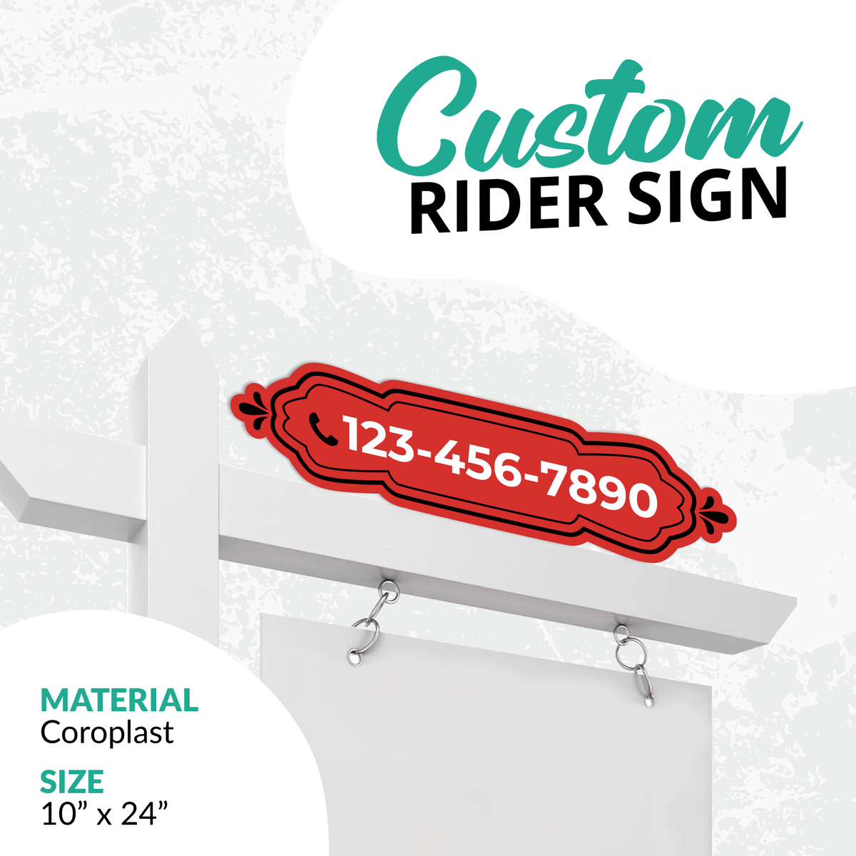 Eyelets Rider Sign Real Estate Sign Rider