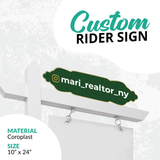 Real Estate Sign Rider "Instagram Name"