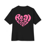 Real Estate T-Shirt "Real Estate" heart shaped text pink