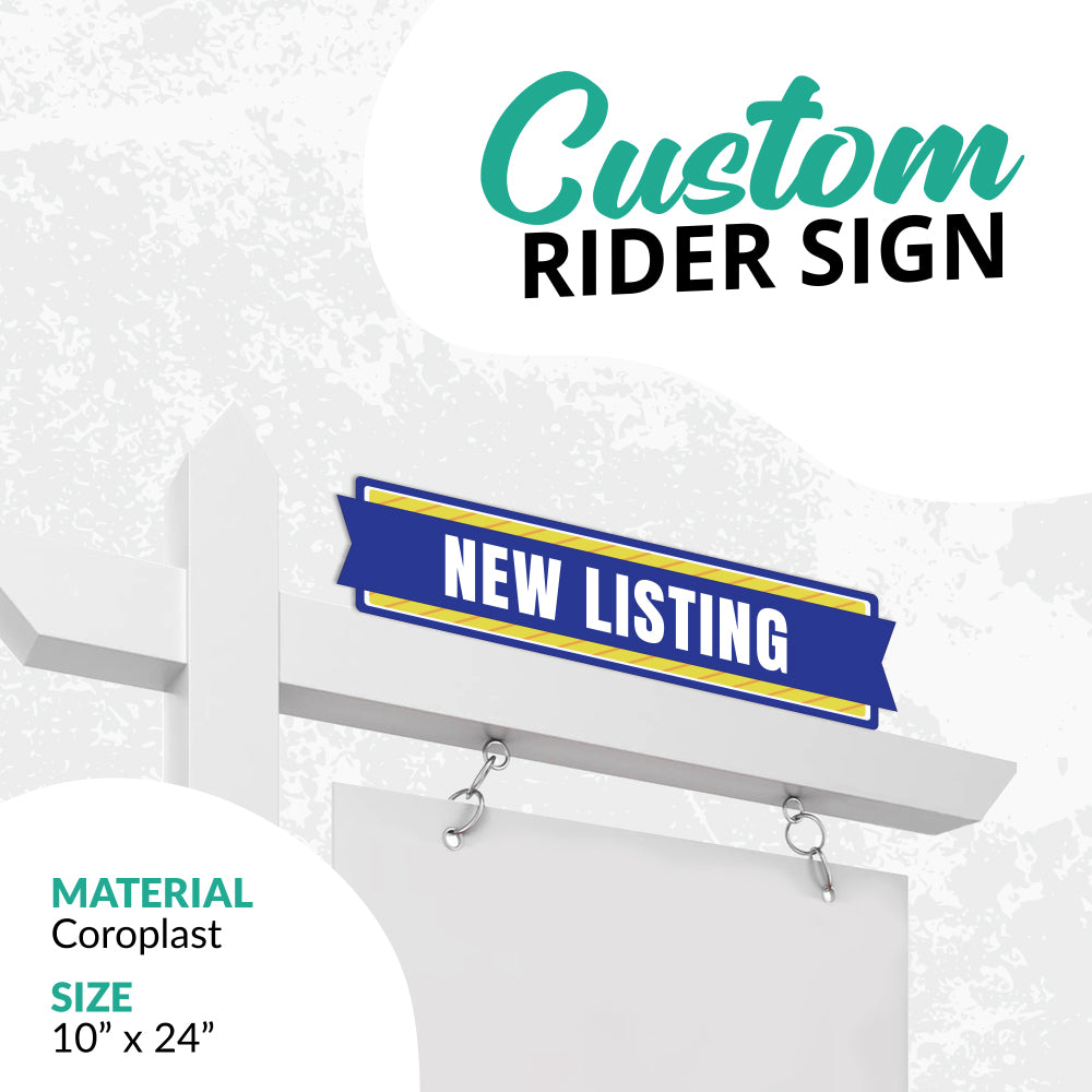 Real Estate Sign Rider "New Listing"