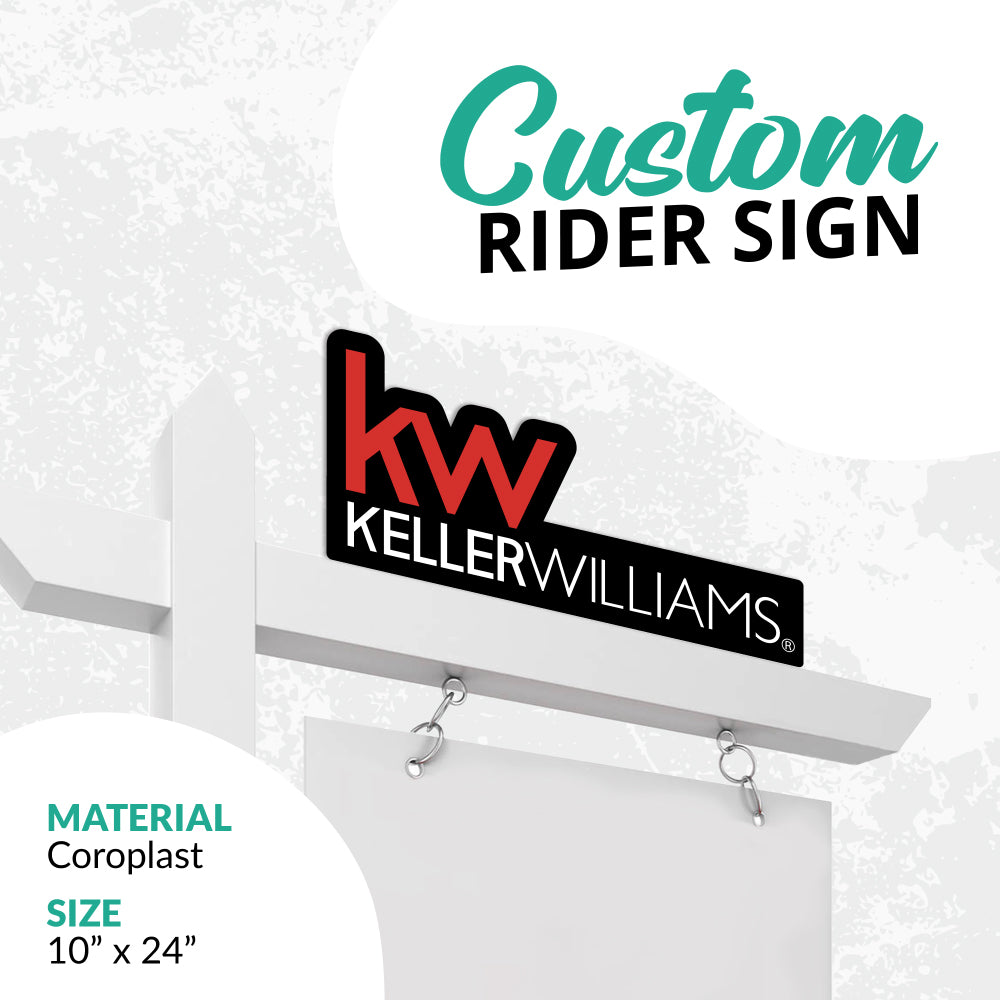 Real Estate Sign Rider "KW"