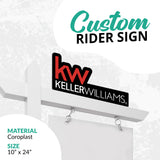 Real Estate Sign Rider "KW"