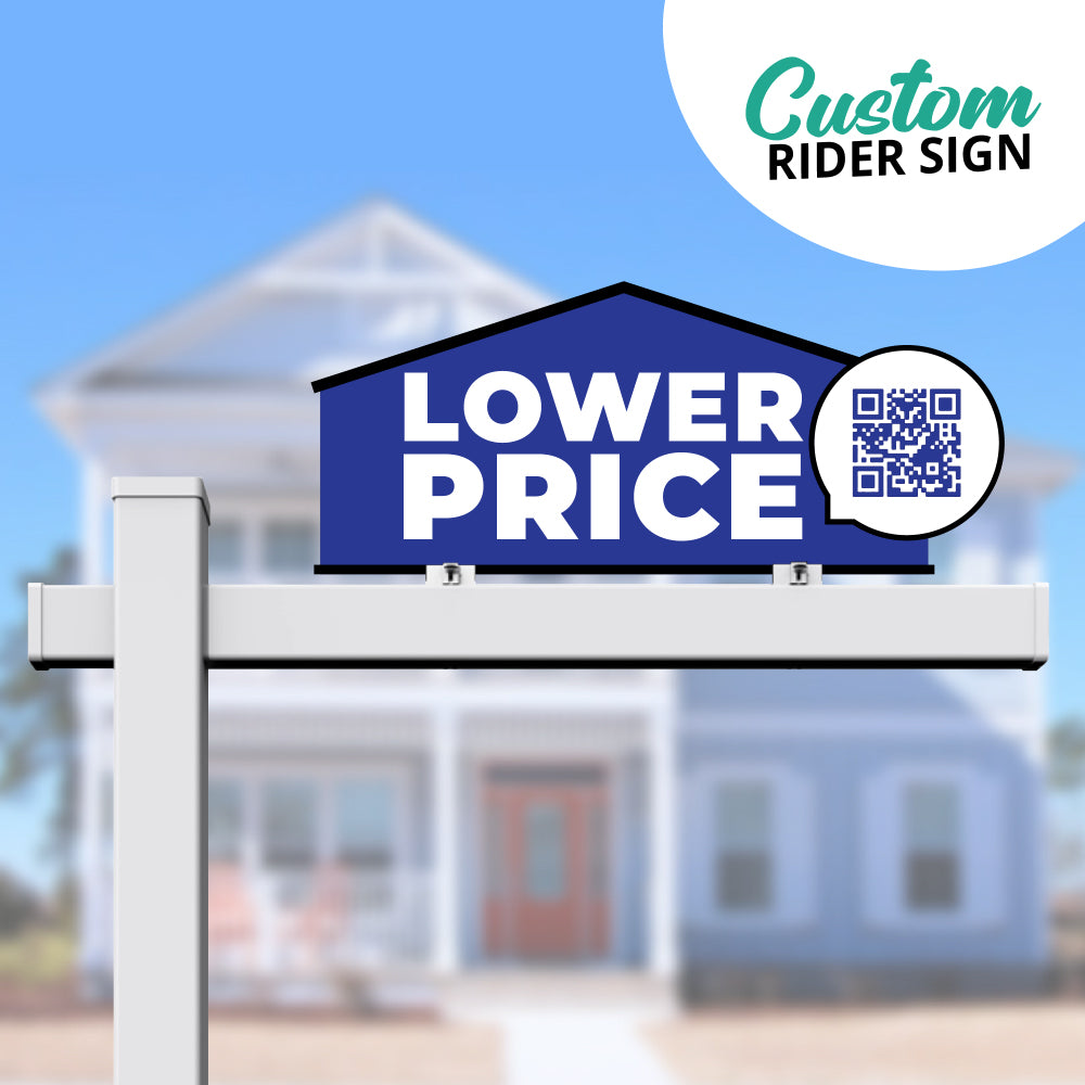 Real Estate Sign Rider "Lower Price"