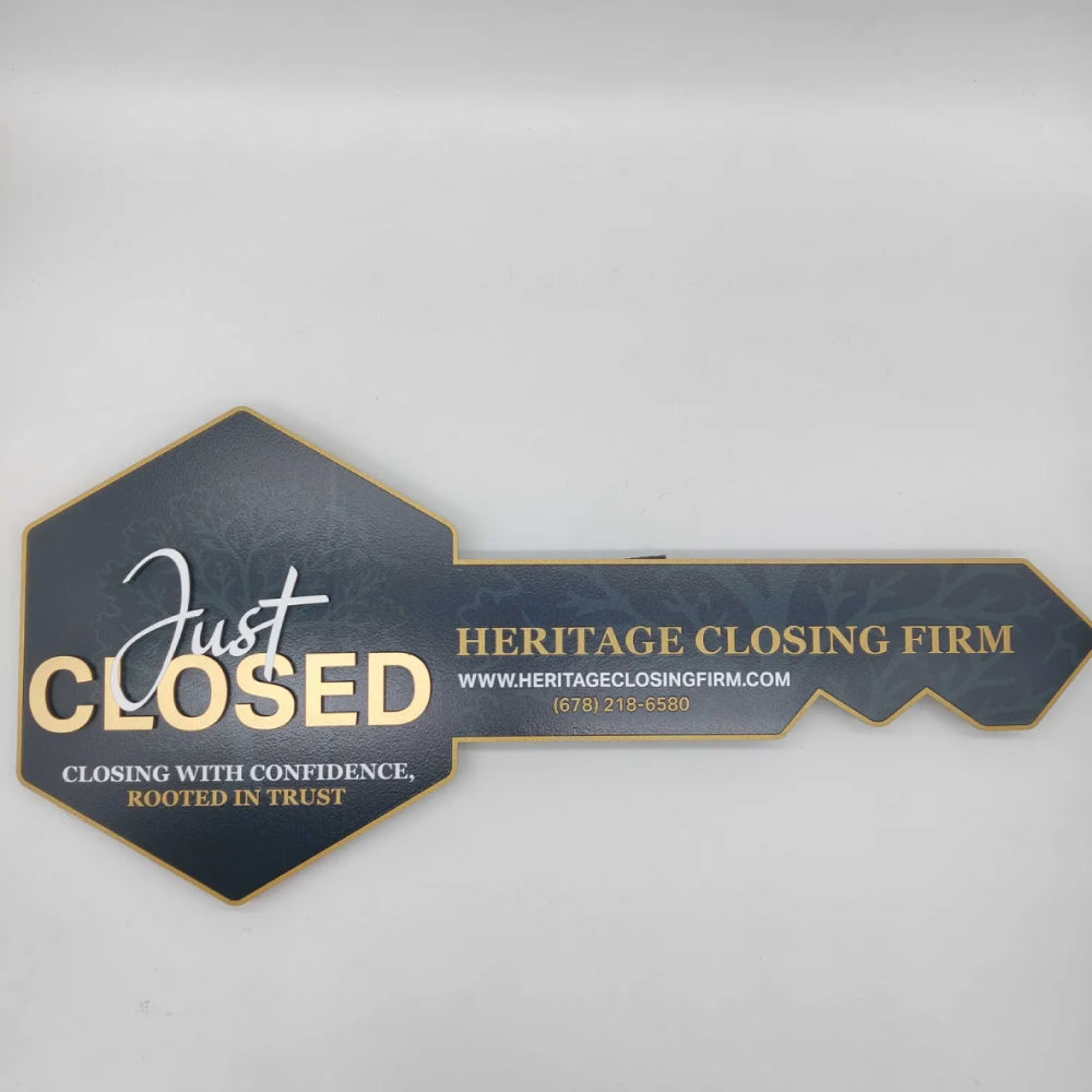 Closing Support. Sign Closing Sign – Real Estate Store