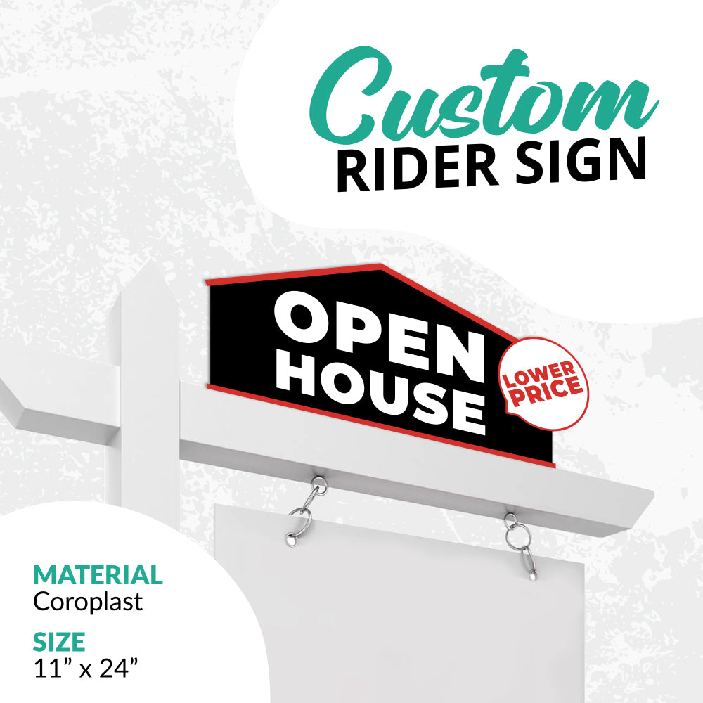 Real Estate Sign Rider "Open House"