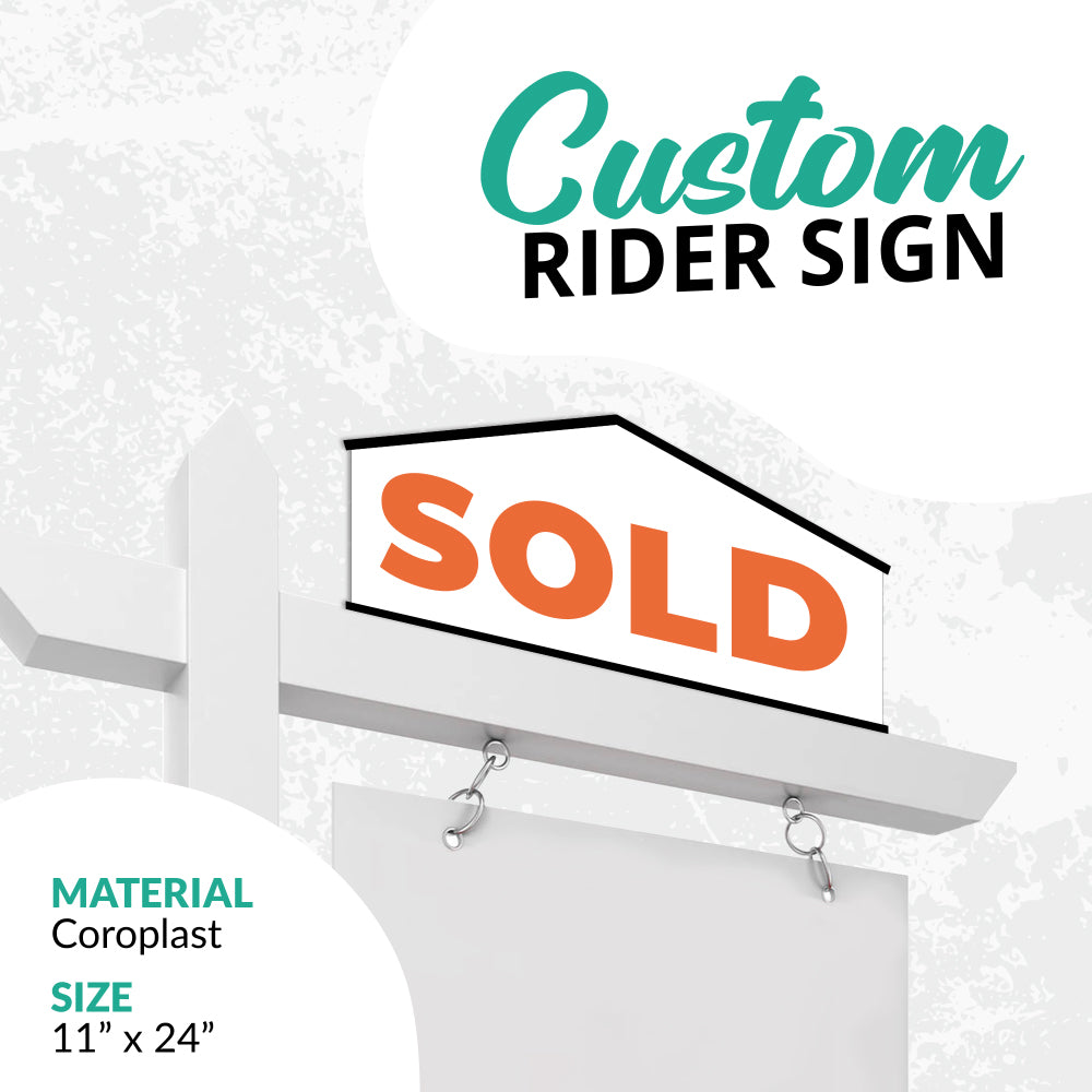 Real Estate Sign Rider "Sold"