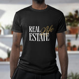 Real Estate T-Shirt "Real Estate Life" gold text style