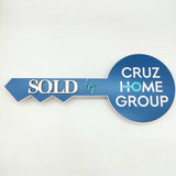 Navy Blue Round Realtor Sign "Cruz Home Group"