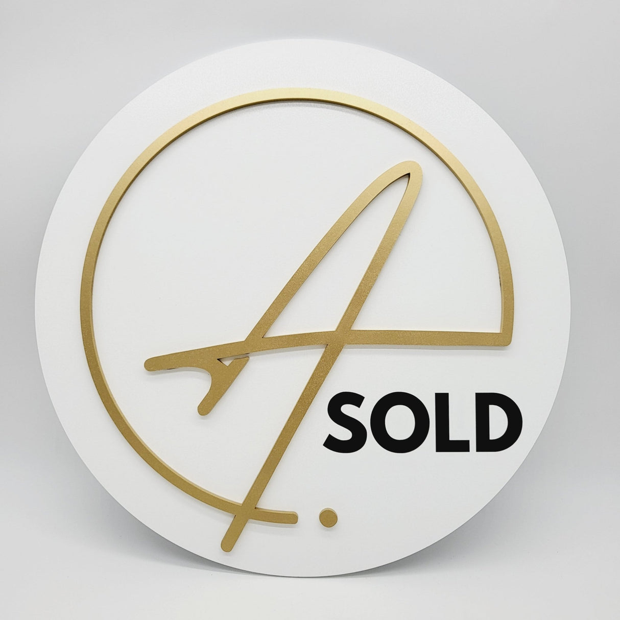 3D Logo Round Shaped Sign - Real Estate Store