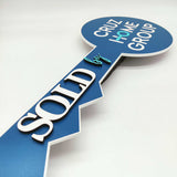 Navy Blue Round Realtor Sign "Cruz Home Group"