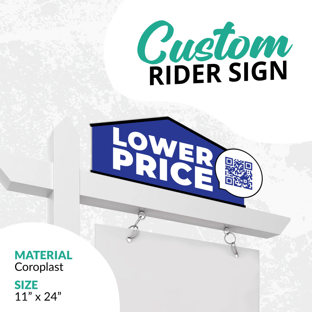 Real Estate Sign Rider "Lower Price"