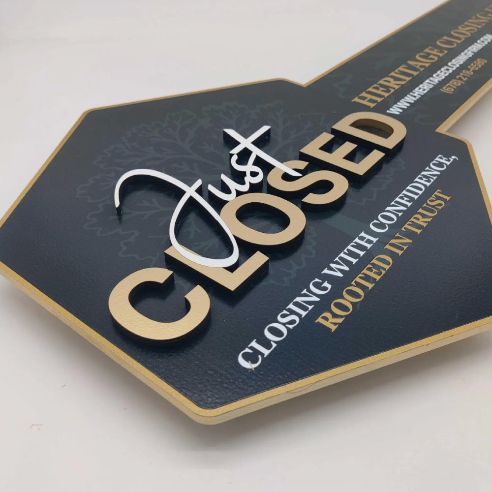 Building Closing Sign Closing Sign – Real Estate Store