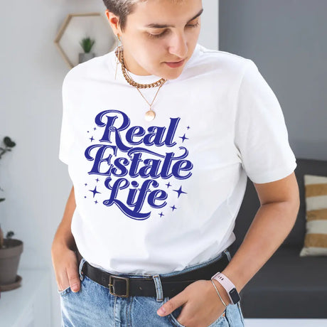 Real Estate T-Shirt "Real Estate Life" with sparkles