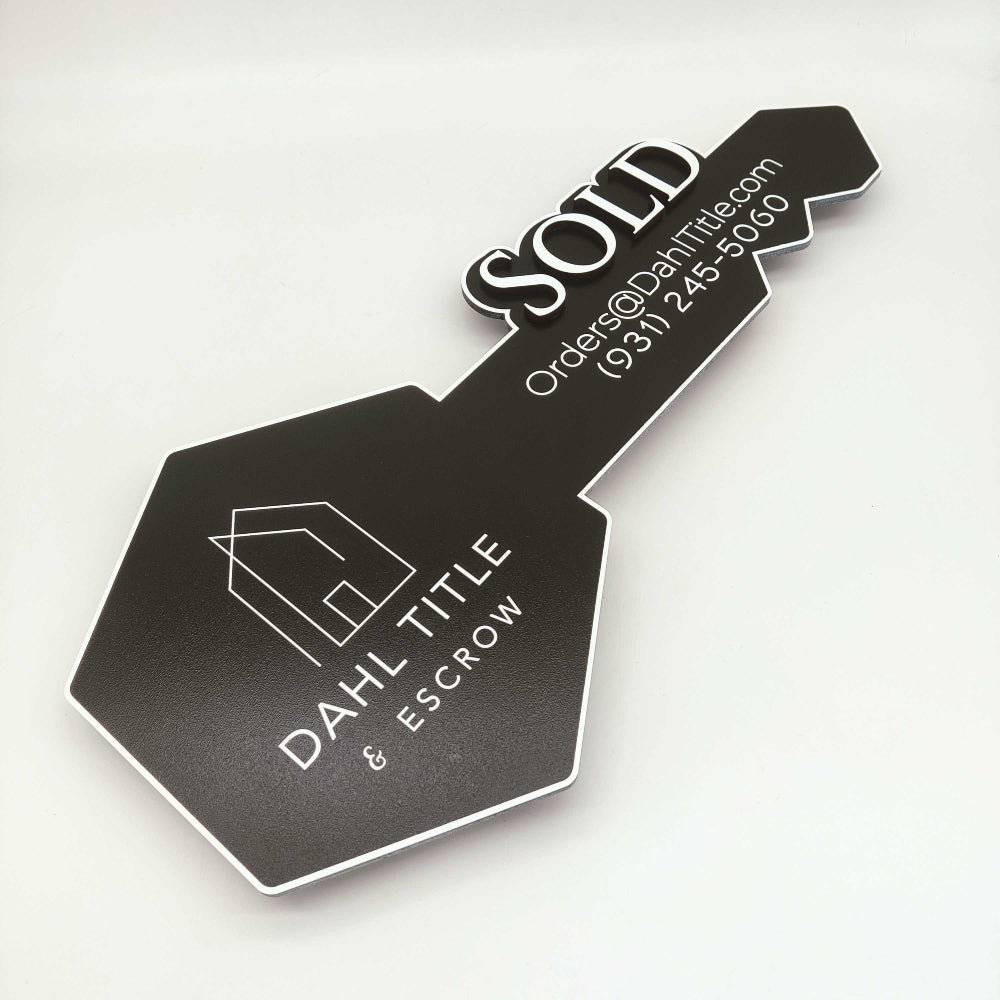 Minimalist Key - Shaped Sign