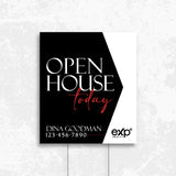 Open House Yard Sign Rectangle and Arrow