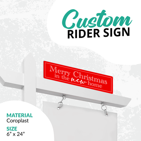 Rider Sign "Merry Christmas In The New Home"