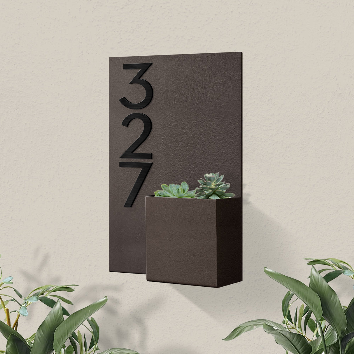 Curb Appeal Address Planter