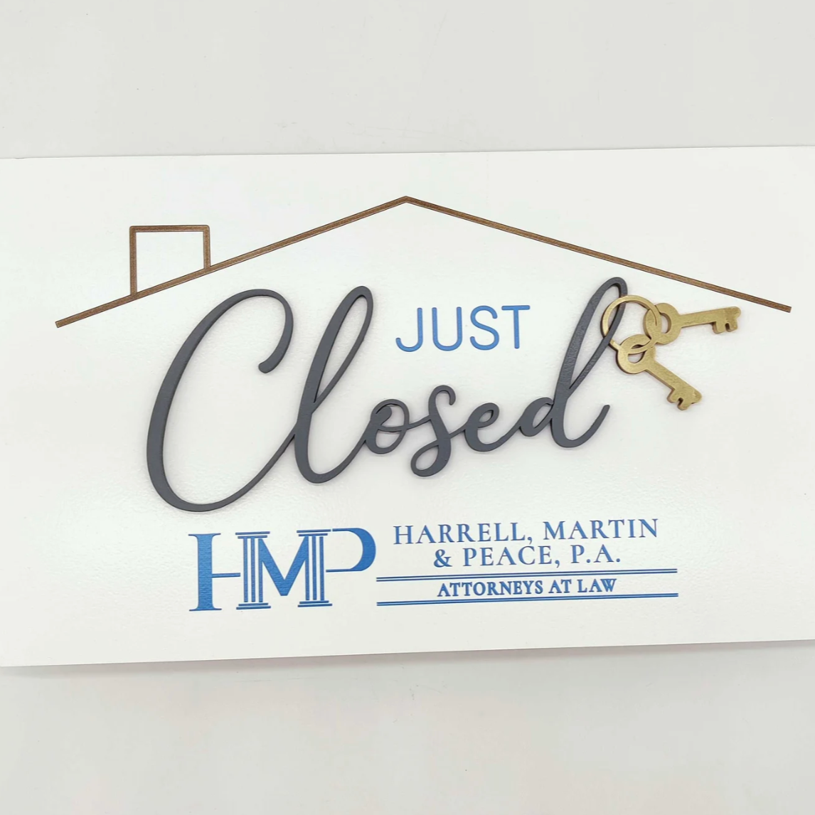 Rectangle Shaped Sign Props «Just Closed»