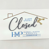 Rectangle Shaped Sign Props «Just Closed»