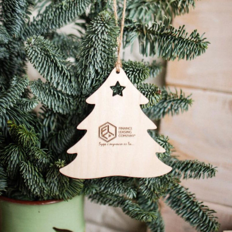 Personalized Tree Christmas Ornament With Logo